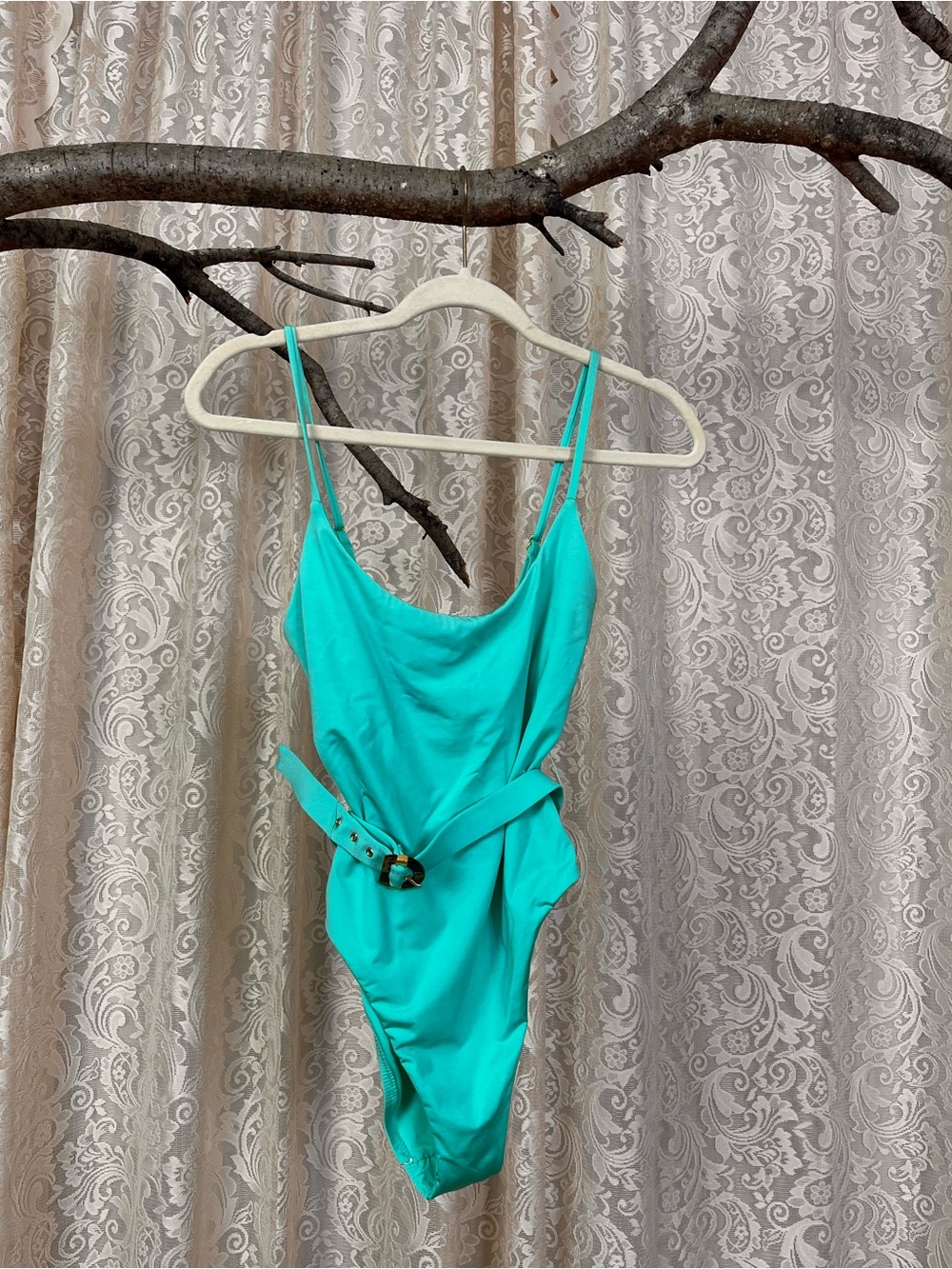 Sunshine 79 Turquoise One-Piece Swimsuit with Belt